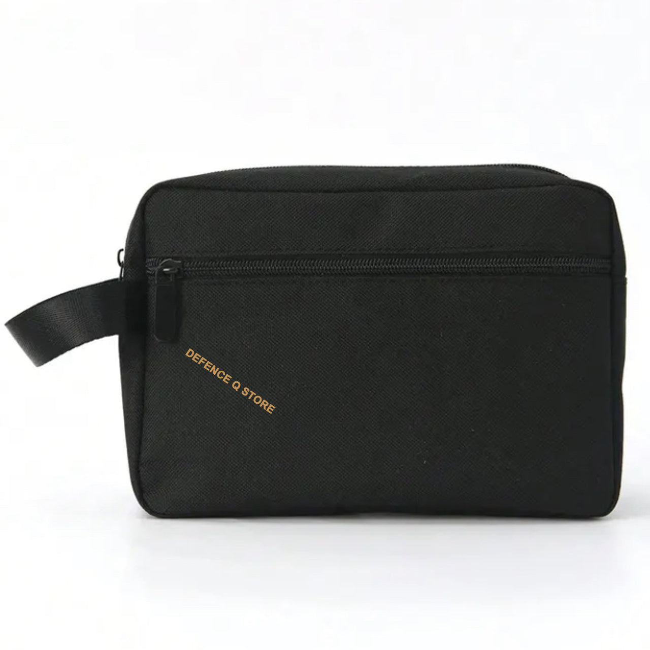 This Toiletry Bag Black is a must-have for any traveler. With dimensions of 16.5cm (H) x 23cm (W) x 9cm (D), it's perfect for storing toiletries and accessories. Made from 100% Polyester, it boasts a sleek and durable design. The side carry handle, front pocket compartment with closeable zip, and top zip closure make it a convenient and stylish choice. www.defenceqstore.com.au