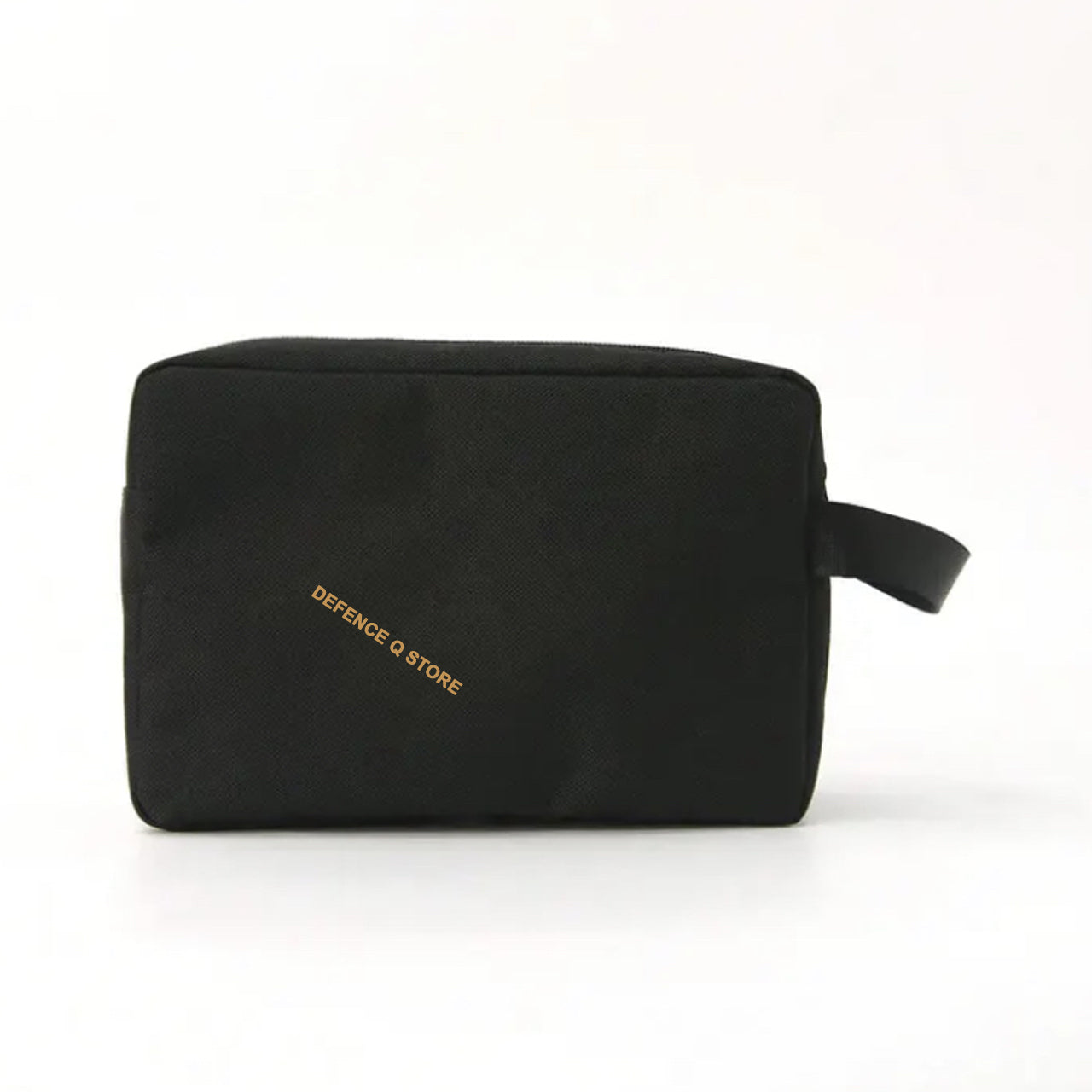 This Toiletry Bag Black is a must-have for any traveler. With dimensions of 16.5cm (H) x 23cm (W) x 9cm (D), it's perfect for storing toiletries and accessories. Made from 100% Polyester, it boasts a sleek and durable design. The side carry handle, front pocket compartment with closeable zip, and top zip closure make it a convenient and stylish choice. www.defenceqstore.com.au