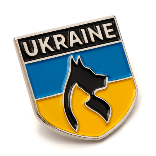 In conjunction with UPAW and Australian Animal Aid, this pin displaying the Ukraine colours and a dog and cat symbolises the plight of all the displaced animals in Ukraine. Be they pets, military working dogs, service animals, wildlife, or zoo animals we honour them. Part of the proceeds from the sale of the pin will be sent directly to UPAW which works to save Ukraine animals every day. www.defenceqstore.com.au