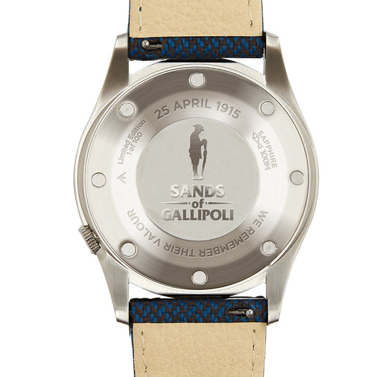 The Limited Edition Sands of Gallipoli Watch by Bausele is a unisex watch that offers a personal and enduring connection to the birthplace of the Australian spirit. This beautiful commemorative design was voted for by our supporters, creating a watch to cherish. www.defenceqstore.com.au