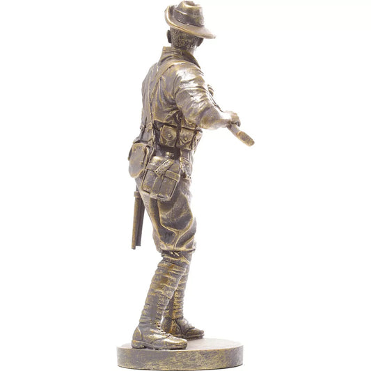 The sensational collector's edition of our fantastic WW1 Digger Miniature figurine. Only 100 of the WW1 Digger Miniature figurines feature this unique gold finish, creating the Collector's Gold Edition. www.defenceqstore.com.au