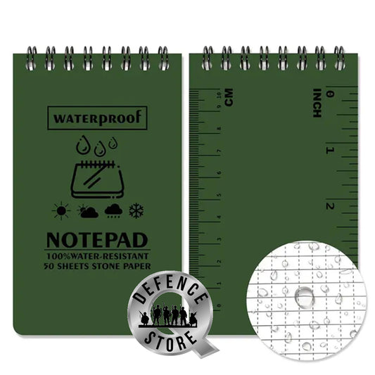 With double-sided usage and approximately 50 pages, this notepad is not only practical but also environmentally friendly. Plus, the back cover doubles as an emergency ruler for quick and accurate measurements in both inches and centimeters. www.defenceqstore.com.au