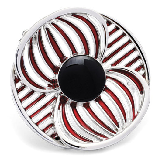 This fashionable stylised poppy-brooch is a timeless piece that will add a touch of elegance to any outfit. The rich red and black enamel over silver gives it a sophisticated and stylish look. Whether you're dressing up for a special occasion or adding a touch of glamour to your everyday attire, this brooch is the perfect accessory. www.defenceqstore.com.au