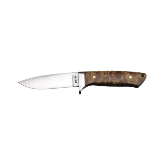 Crafted with a walnut handle and a stainless steel blade, this knife features an 8.9cm (3.5") cutting edge and measures 20.5cm (8.2") in total length. Weighing just 120g, it offers a perfect balance of durability and ease of use. Comes complete with a leather sheath for safe and convenient carrying. www.defenceqstore.com.au