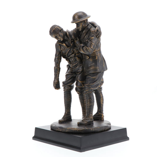This evocative 300mm tall mounted limited edition cold cast bronze figurine pays tribute to the bravery and sacrifice of the Australian Imperial Force during the Great War 1914-1918. It serves as a poignant reminder of the immense toll the war took on Australia, with over 330,000 soldiers serving overseas and more than 62,000 losing their lives. www.defenceqstore.com.au