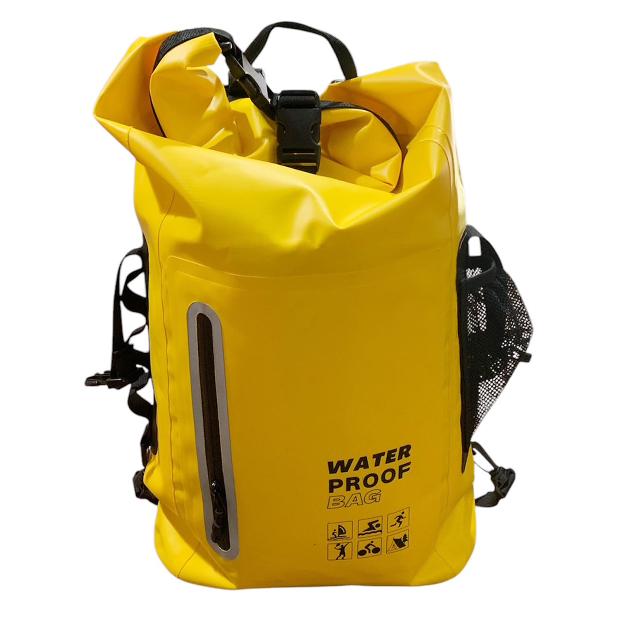 Explore the great outdoors with our versatile and durable Waterproof Backpack Drybag! Measuring 46x30x15.5cm, this backpack is made of PVC material and features clip-on shoulder straps for easy carrying. Perfect for hiking, light climbing, beach trips, kayaking, and other tactical operations, this backpack will be your go-to for all your outdoor adventures. www.defenceqstore.com.au