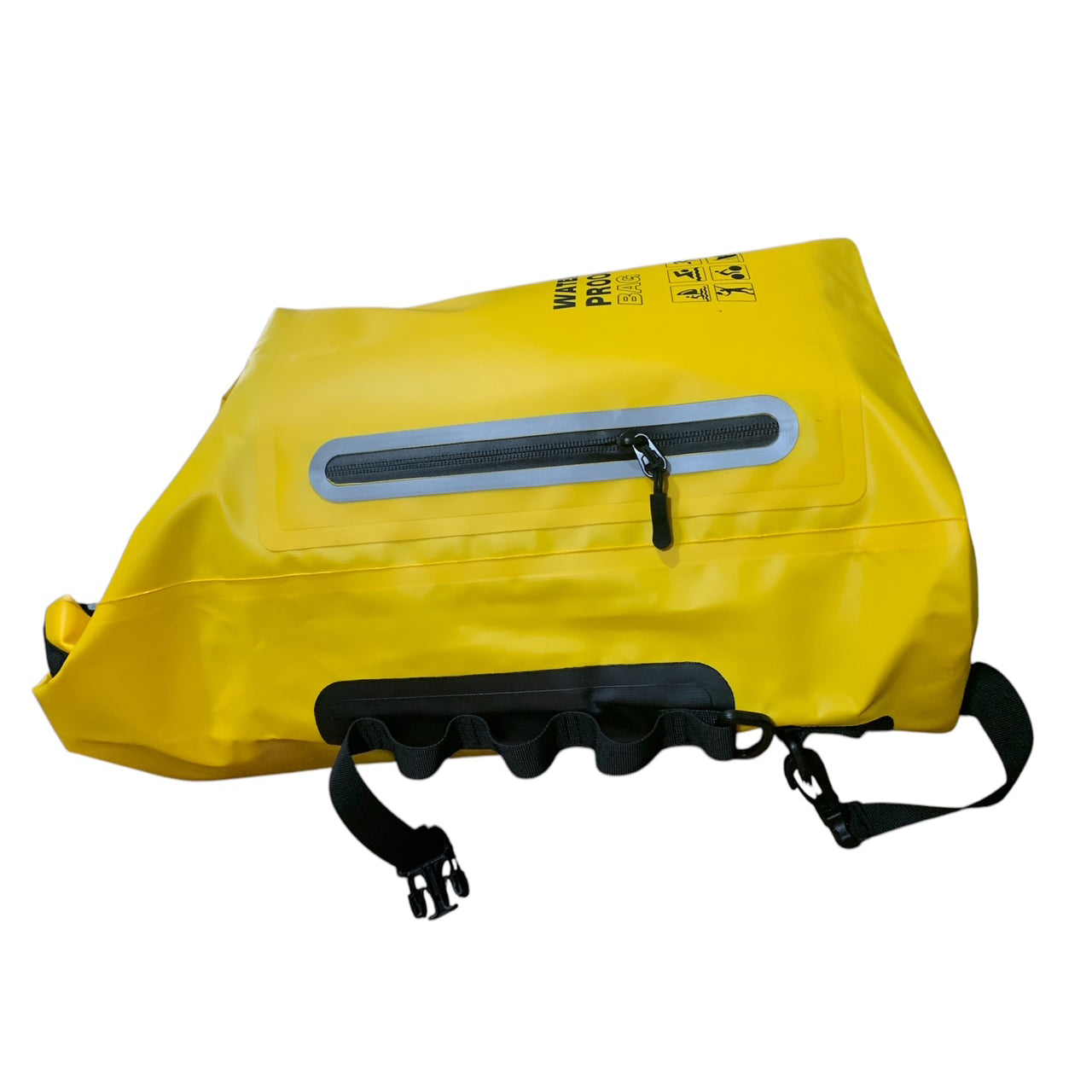 Explore the great outdoors with our versatile and durable Waterproof Backpack Drybag! Measuring 46x30x15.5cm, this backpack is made of PVC material and features clip-on shoulder straps for easy carrying. Perfect for hiking, light climbing, beach trips, kayaking, and other tactical operations, this backpack will be your go-to for all your outdoor adventures. www.defenceqstore.com.au