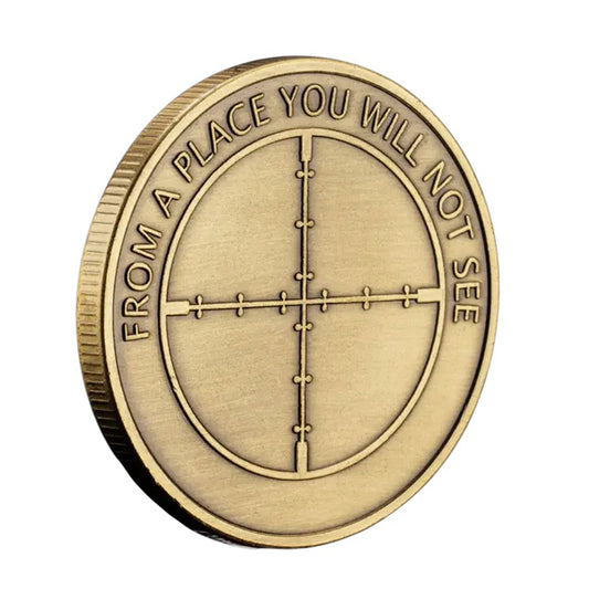Show your respect for the Sniper Crosshairs Medallion with this beautiful full-colour medallion! Its unique design features the sniper crosshairs one side and sniper hole on the other. Show your appreciation with this one-of-a-kind piece of jewellery. www.defenceqstore.com.au