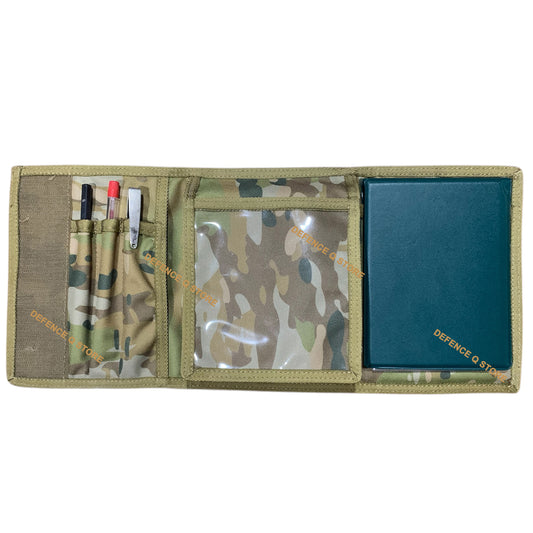 Elevate your field administration game with this essential AMCU notebook cover. With space for a notebook, two viewee twoee, and three writing utensils, it's a practical and organized solution. Plus, the middle flip panel provides storage for crucial documents on both sides. www.defenceqstore.com.au