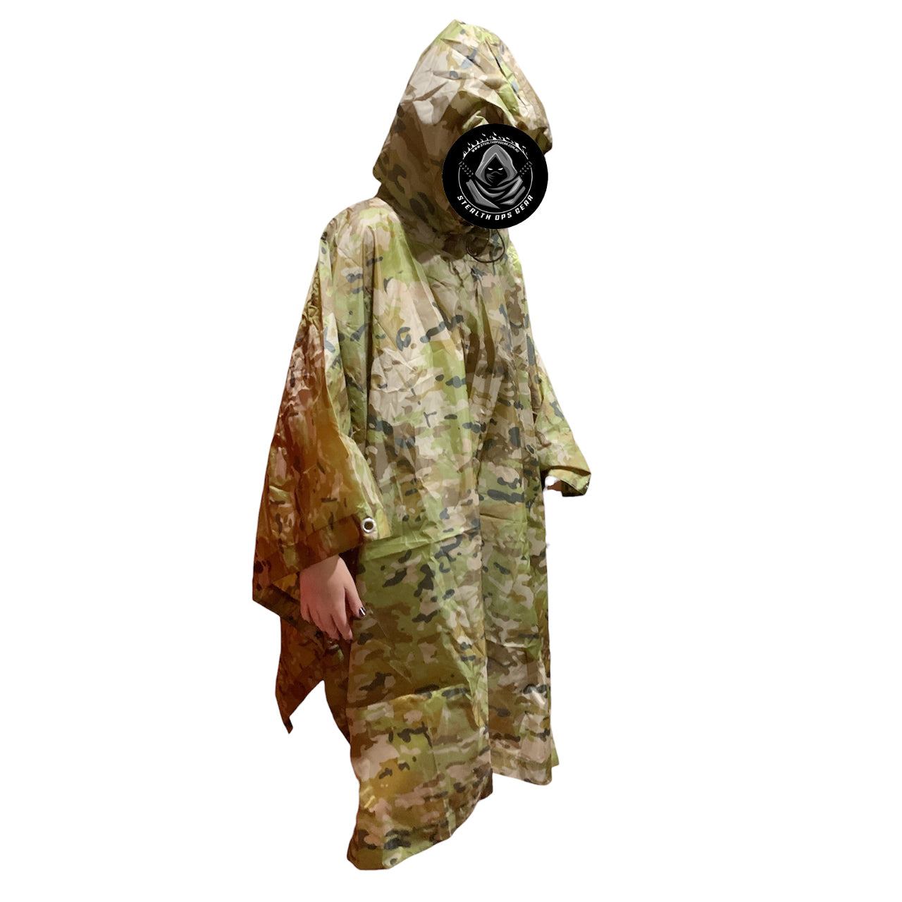 This indispensable gear is ready for any weather, perfect for piquet duty or quick shelter with its clever redesign that combines a poncho and hootchie. It's 100% waterproof and made from 210D nylon coated with polyurethane, www.defenceqstore.com.au