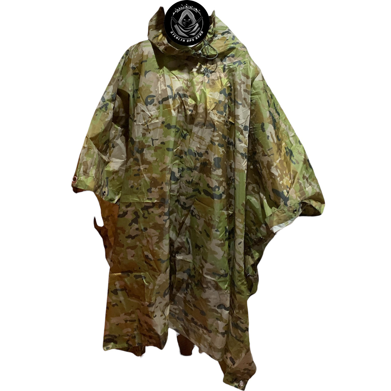 This indispensable gear is ready for any weather, perfect for piquet duty or quick shelter with its clever redesign that combines a poncho and hootchie. It's 100% waterproof and made from 210D nylon coated with polyurethane, www.defenceqstore.com.au