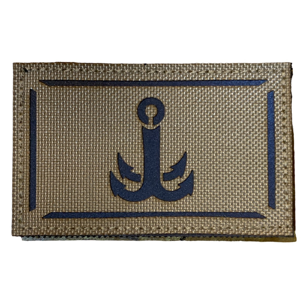 Anchor Laser Cut Tan Patch Hook & Loop. Size: 8x5cm HOOK AND LOOP BACKED PATCH(BOTH PROVIDED) www.defenceqstore.com.au