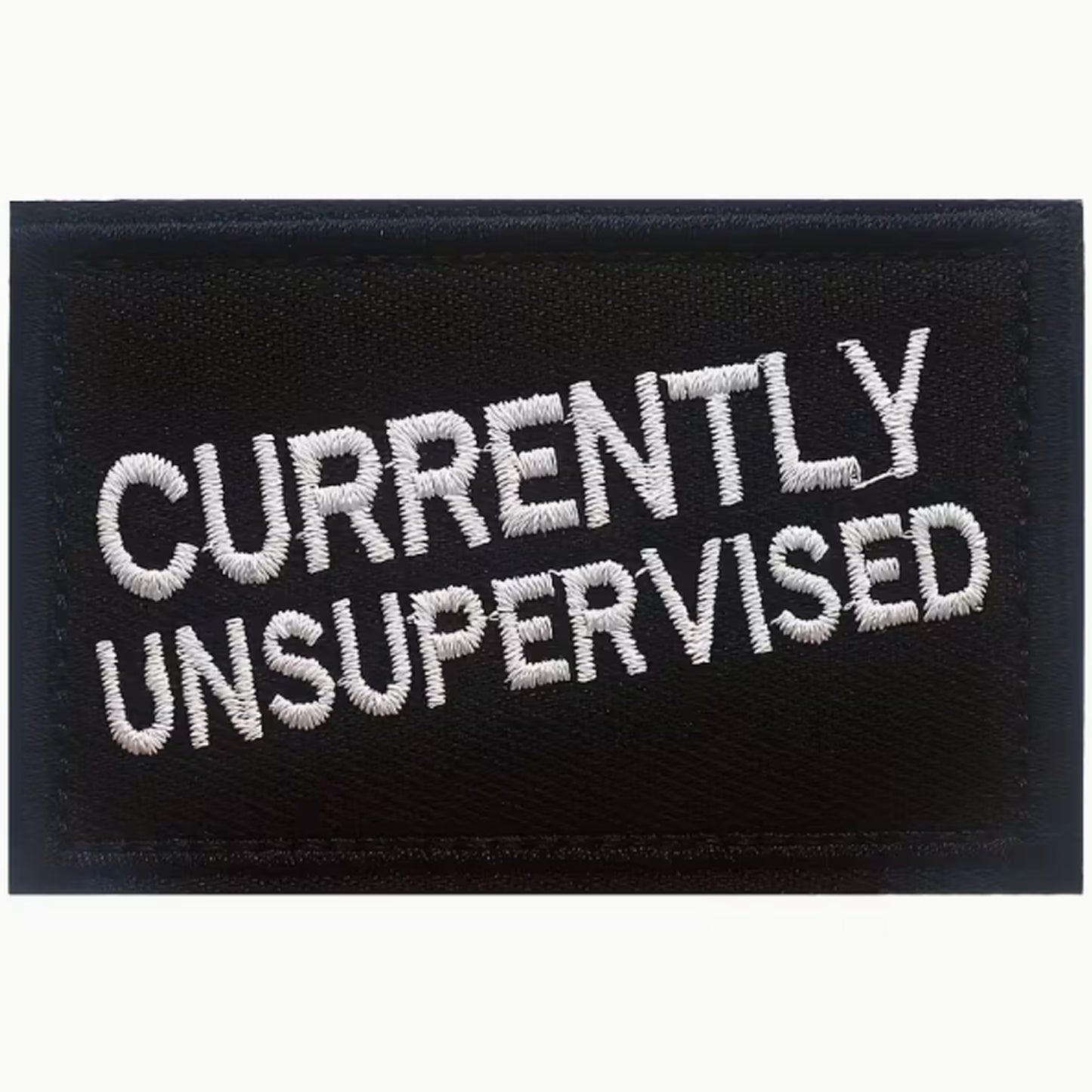 Dominate your gear with this striking Currently Unsupervised Morale Patch Hook & Loop, engineered for serious operators. Measuring 8x5cm, it features dual-sided hook and loop backing—both included—so you can attach it securely to tactical vests, bags, or uniforms and reposition as needed. Built tough for the field, this patch delivers attitude and functionality in one compact package. www.defenceqstore.com.au