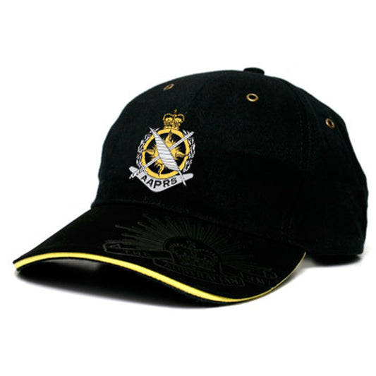 This Australian Army Public Relations Service (AAPRS) cap is both stylish and practical with its cool looks.  This quality heavy brushed cotton cap has the AAPRS crest embroidered on the front, and also proudly displays the Rising Sun Badge embossed on the peak and engraved on the strap buckle. www.defenceqstore.com.au