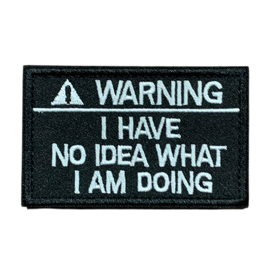 Unleash your creativity with the Warning I Have No Idea What I Am Doing Embroidery Patch Hook & Loop! Measuring 8x5cm and featuring a beautifully embroidered design and secure hook & loop backing, this patch is a must-have for any collector. www.defenceqstore.com.au