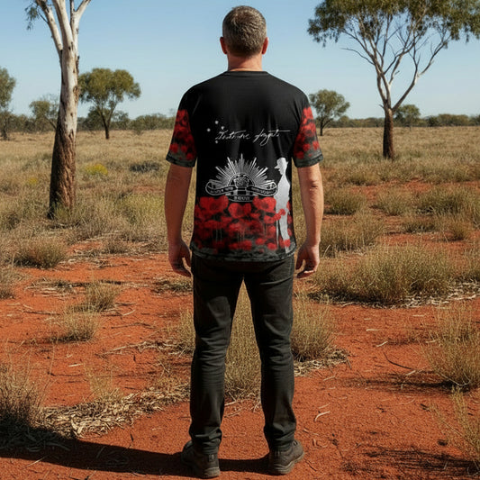Honour the legacy of Australia's military heritage with this premium tribute tee. Crafted from durable 100% polyester, it's designed to keep you comfortable while you wear your respect. Perfect for veterans, serving members, and those who stand in remembrance—a meaningful way to show your support for those who've served. www.defenceqstore.com.au