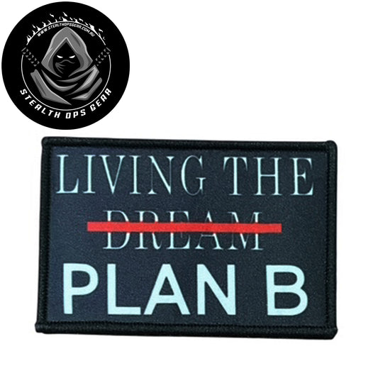 Living The Dream Embroidery Morale Patch - Stealth Ops Gear, measuring 8x5cm, is a striking and durable addition to personalize your gear with style and toughness. www.defenceqstore.com.au