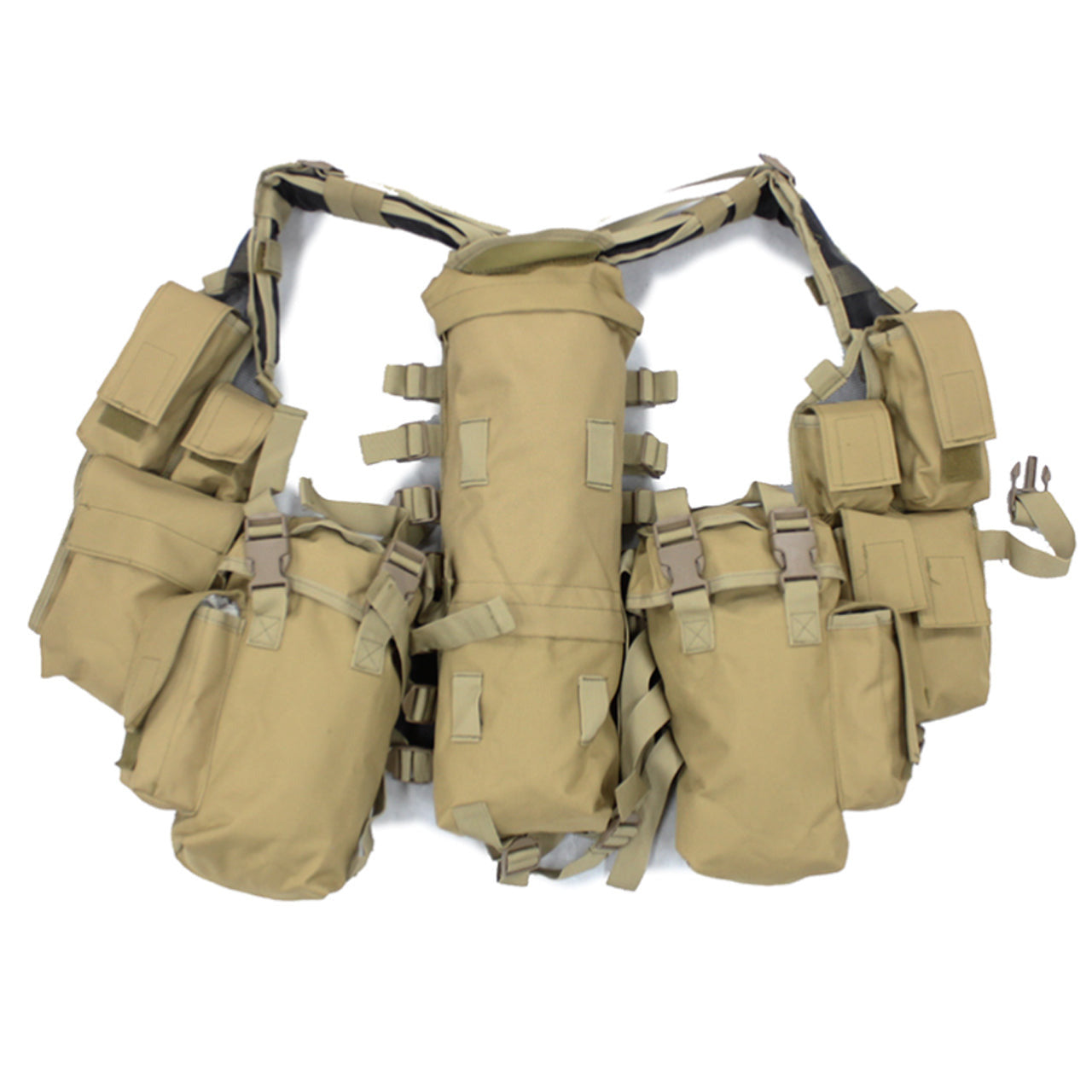 The South African Assault Vest is an all round tactical vest with pockets of varying sizes to hold virtually all your Airsoft accessories and needs. The best feature of the SAAV is the large hip pocket on left and right sides which can be used as dump pockets, utility pouches, spares pouches or any combination of the three. The SAAV also has a long, thin back pouch which can be used for carrying a hydration bladder, spare clothing or water bottle. www.defenceqstore.com.au