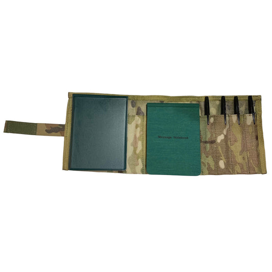 Designed and produced on the Gold Coast, Australia this Multicam notebook cover is a must for your field administration needs. This can hold a notebook and viewee twoee plus 4 pens or pencils. Also to finish off the outer layer we have added a strap and velcro loop in amc to help give this notebook the perfect feel. www.defenceqstore.com.au