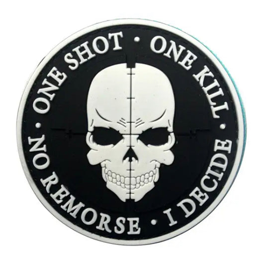 Looking for a versatile and powerful patch to add to your collection? Look no further than One Shot, One Kill - the Large PVC Patch Black! With its Velcro backing, you can easily attach it to your favorite gear or create your own patch board. Perfect for anyone who values quality and style in their accessories. www.defenceqstore.com.au