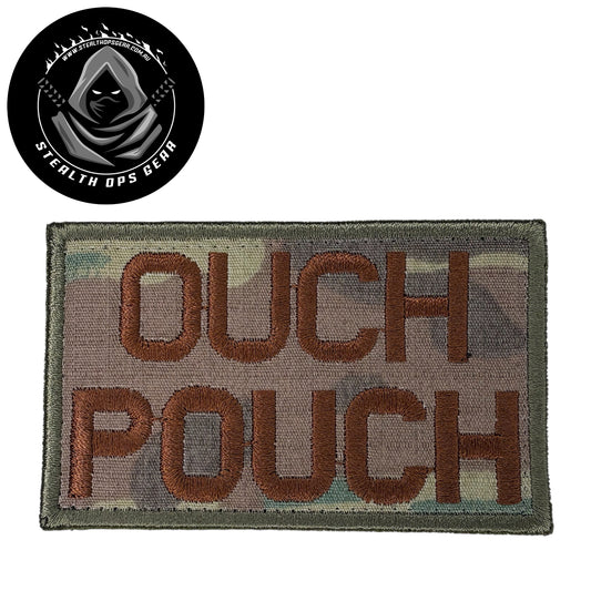 The Ouch Pouch Multicam Brown Thread Embroidery Morale Patch , measuring 8x5cm, is a striking and durable addition to personalize your gear with style and toughness. Crafted with high-quality embroidery, this patch features a versatile Multicam pattern that blends seamlessly with various tactical and outdoor equipment. www.defenceqstore.com.au