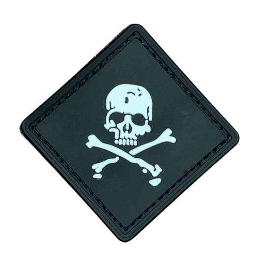 Transform your field gear, jackets, shirts, pants, jeans, hats, and patch boards with the powerful Pirate Diamond PVC Patch. Measuring 8x8cm(diamond shape or 5.7x5.7cm squared) and equipped with Velcro backing, this badge is the perfect symbol of devotion and strength. www.defenceqstore.com.au
