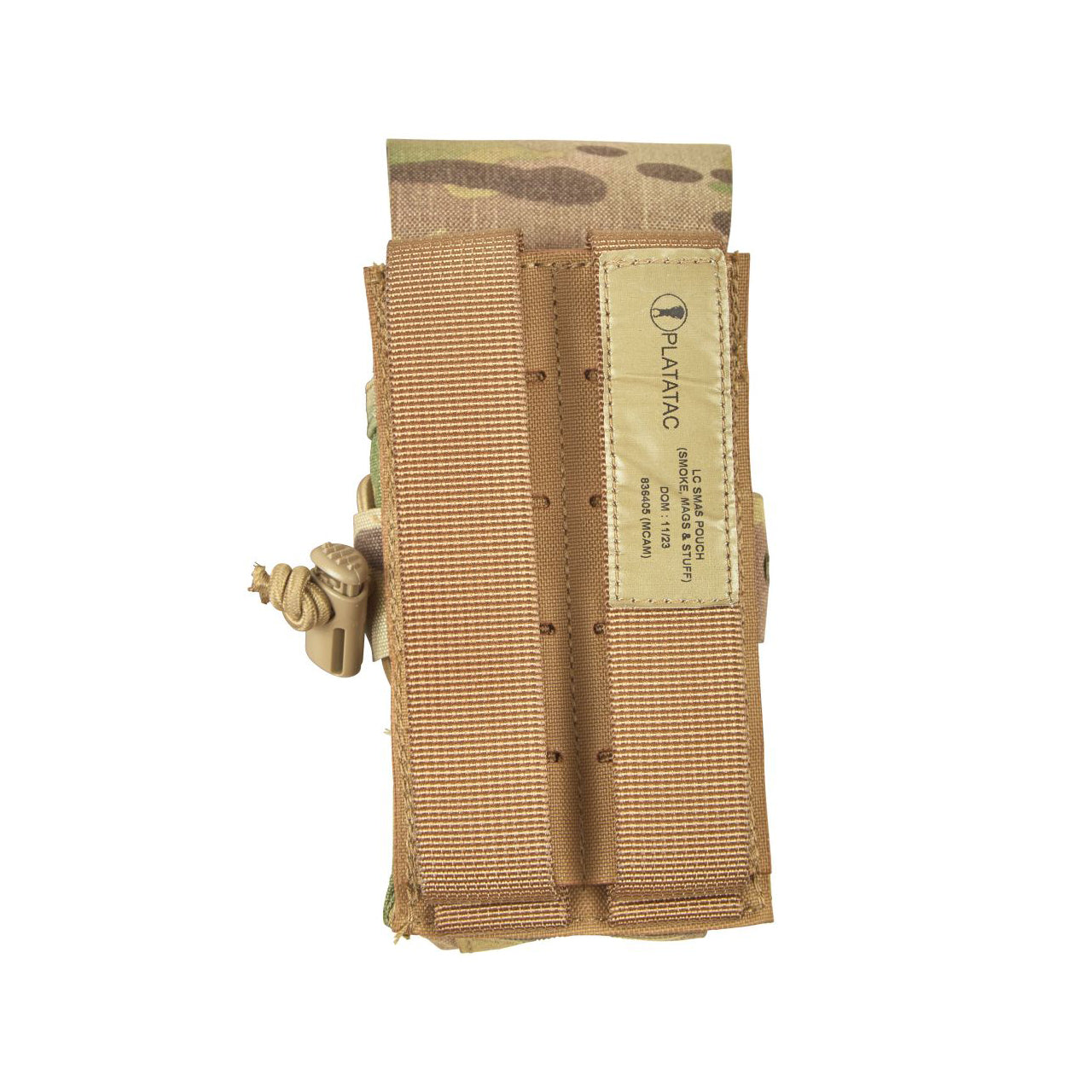 The Platatac SMAS (Smoke, Mags & Stuff) Pouch is designed to carry a single M18 smoke grenade, similar-sized pyrotechnic or EO, up to two 5.56 mags or a single 7.62 mag. www.defenceqstore.com.au