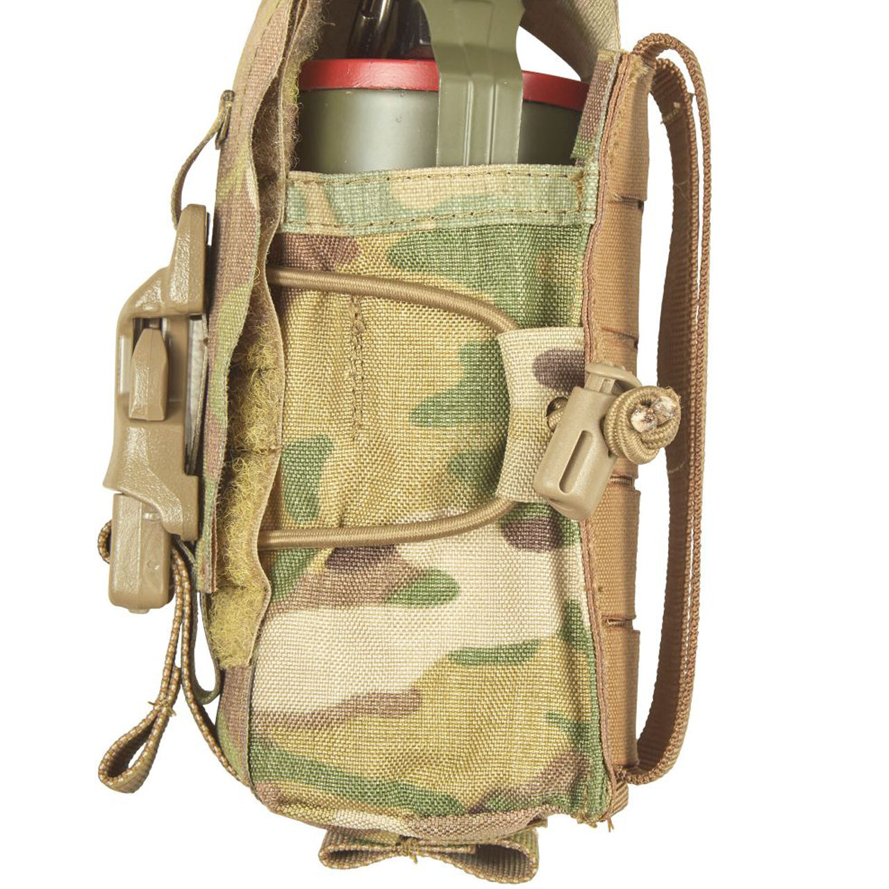 The Platatac SMAS (Smoke, Mags & Stuff) Pouch is designed to carry a single M18 smoke grenade, similar-sized pyrotechnic or EO, up to two 5.56 mags or a single 7.62 mag. www.defenceqstore.com.au