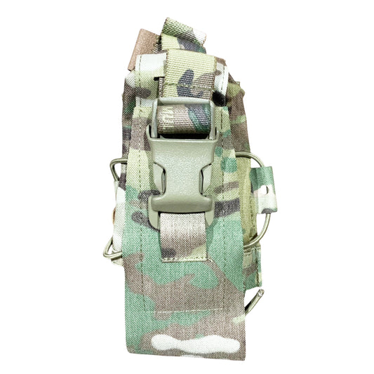 The Platatac SMAS (Smoke, Mags & Stuff) Pouch is designed to carry a single M18 smoke grenade, similar-sized pyrotechnic or EO, up to two 5.56 mags or a single 7.62 mag. www.defenceqstore.com.au