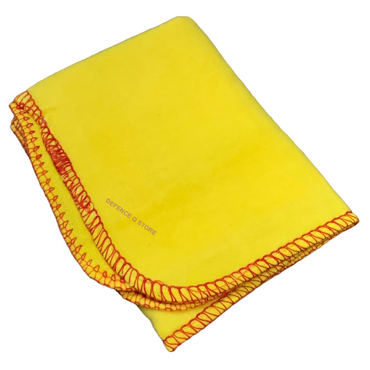 Experience the incredible quality of our Brass & Shoe Polishing Cloth Yellow. Crafted from luxurious brushed cotton and specially treated for optimal results, this cloth will elevate the shine of your brass and shoes to new heights. Size: 380mmx395mm www.defenceqstore.com.au