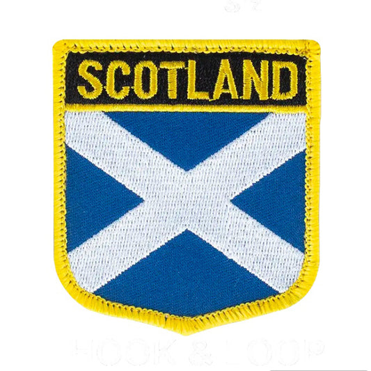 Experience the pride and patriotism of Scotland with our embroidered patch featuring the iconic Scottish flag. Perfect for adding to your collection or showing off your love for Scotland, this patch is backed with Velcro for easy attachment and measures 7x6cm in size. Show your support for this great country and add this patch to your belongings today! www.defenceqstore.com.au