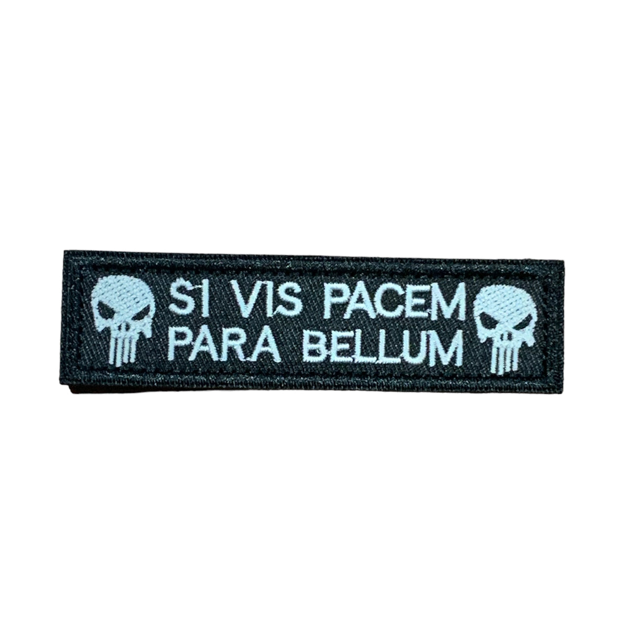 Experience the power and impact of Punishment White On Black Velcro Backed Patch in a compact 9.5x2.5cm size. Don't underestimate the potential of this patch - it's the perfect addition to any outfit or accessory. Order now and discover the endless possibilities! www.defenceqstore.com.au
