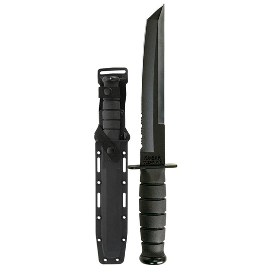 The Tanto blade shape, of Asian influence, has a thick pointed blade that’s good for penetration.  Coupled with a glass-filled nylon sheath this knife is designed for the toughest of tasks.  Tang stamped USA. Hard plastic MOLLE compatible sheath included. www.defenceqstore.com.au