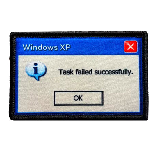 Unleash your inner motivation with our Task Failed Morale Patch Hook & Loop! This dynamic accessory serves as a daily reminder to never give up, even when faced with setbacks. With its reliable hook and loop design, it's perfect for attaching to any item of your choice. www.defenceqstore.com.au