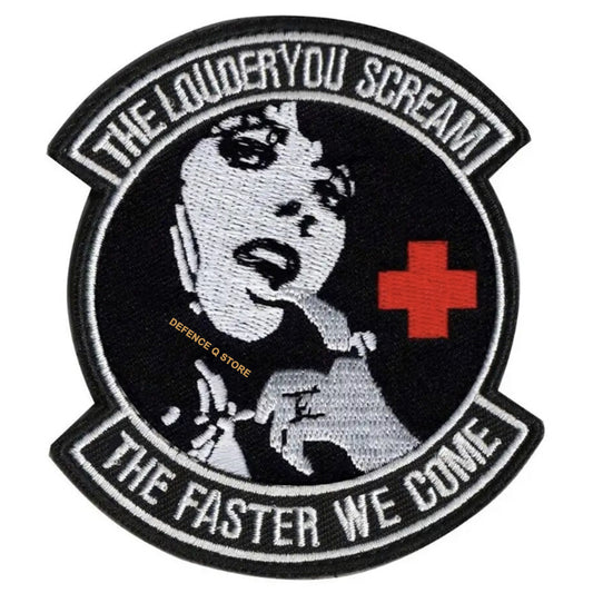 Experience the power of The Louder You Scream Plain Backed Morale Patch, measuring 9x7.5cm! Let your voice be heard with this essential accessory that speaks volumes. www.defenceqstore.com.au