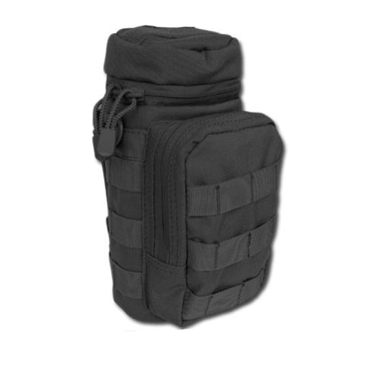 The MOLLE Compatible Water Bottle Pouch Elite is a versatile must-have! Attach it to a belt or bag using Molle straps, or have it over the shoulder with its D-rings. The cushioned main compartment, complete with a drainage hole and hydration hose port, prevents friction and adds insulation for your bottle. www.defenceqstore.com.au