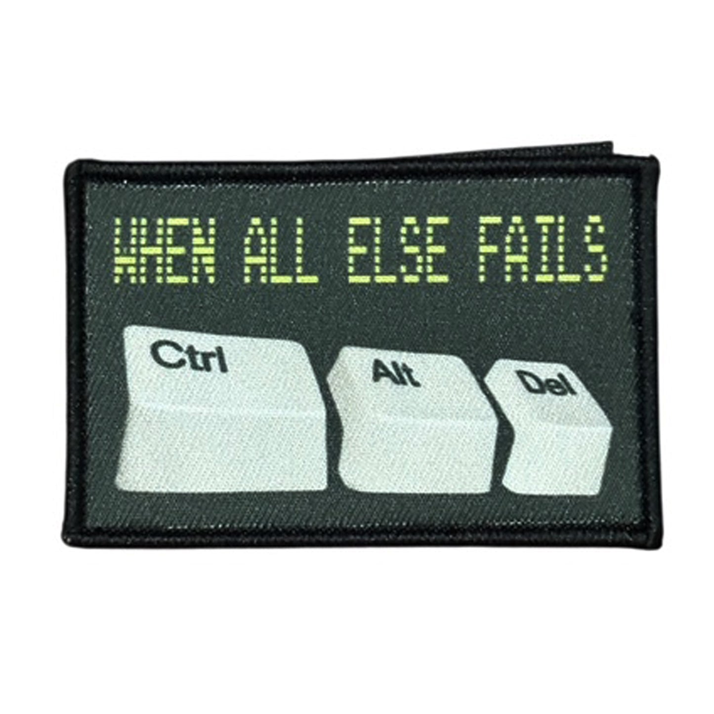 When All Else Fails Embroidery Morale Patch - Stealth Ops Gear, measuring 8x5cm, is a striking and durable addition to personalize your gear with style and toughness. www.defenceqstore.com.au