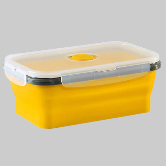 Perfect for campers and caravaners, this 750ml collapsible food container features a secure clip lock lid and a pressure release valve for microwave use. Made from food-grade, heat-resistant silicone, it’s lightweight, dishwasher safe, and FDA approved - BPA and Phthalate free for safe food storage. Measuring 17.5 x 11.5 x 6 cm when open and weighing just 180g, this container is a convenient, space-saving solution for meal prep and storage on the go. www.defenceqstore.com.au