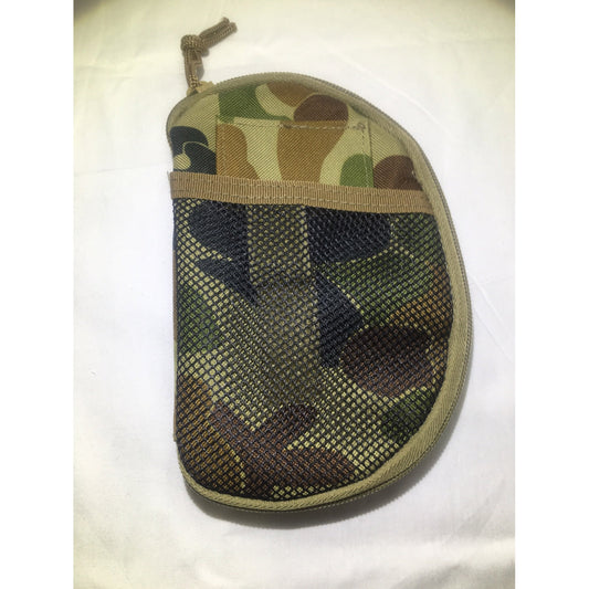 900 Denier double PU coated fabric Multi-purpose utility pouch Tear drop design Mesh front pocket MOLLE compatible Opens up flat like a book