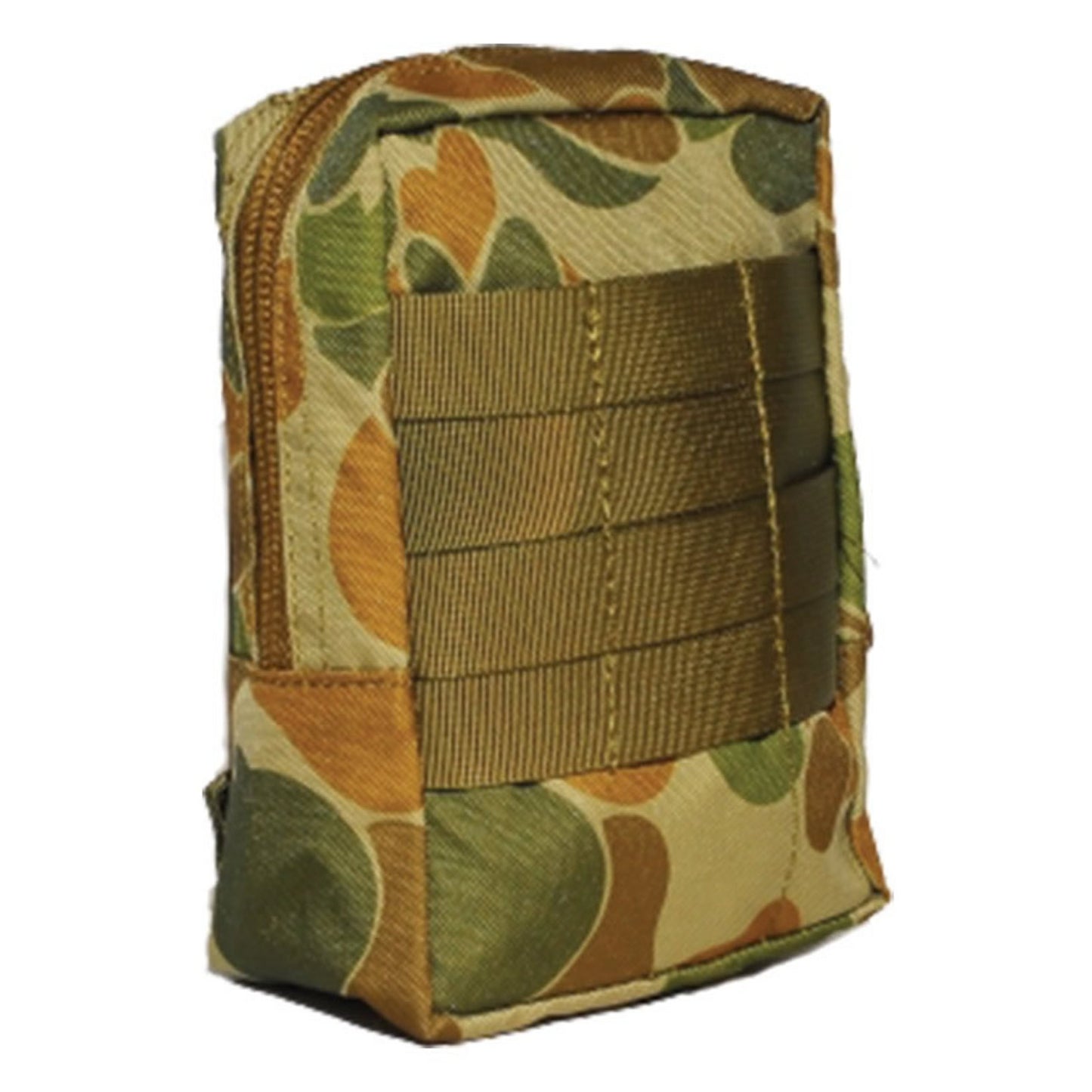 Heavy Duty Zipper Internal Elastic Pouches Mesh Eyelet Drainage Holes Heavy Duty 900D 2 Coats PU Fabric Heavy Duty Webbing Good size pouch for a simple first aid kit Dimensions: 18x12x8cm