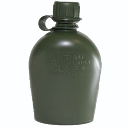 1L canteen bottle is the perfect canteen bottle for small trips or to carry around daily to keep up your water intake This is the preferred style of water bottle that cadets and military use With a 1L capacity, o-ring for greater seal and longevity and BPA free