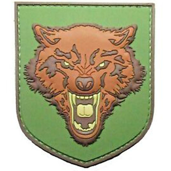 3D Wolf PVC Patch Full Colour, Velcro backed Badge. Great for attaching to your field gear, jackets, shirts, pants, jeans, hats or even create your own patch board. Size: 8.5x7cm