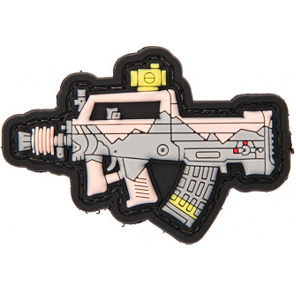 3D QBZ-95B PVC Patch, Velcro backed Badge. Great for attaching to your field gear, jackets, shirts, pants, jeans, hats or even create your own patch board. Size: 6.6x4.5cm