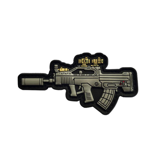 3D QBZ-95 Tactical PVC Patch, Velcro backed Badge. Great for attaching to your field gear, jackets, shirts, pants, jeans, hats or even create your own patch board.  Size: 8.2x4.3cm