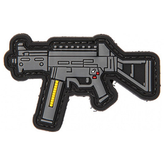 3D PVC Patch UMP45, Velcro backed Badge. Great for attaching to your field gear, jackets, shirts, pants, jeans, hats or even create your own patch board.  Size: 7.3x4.7cm