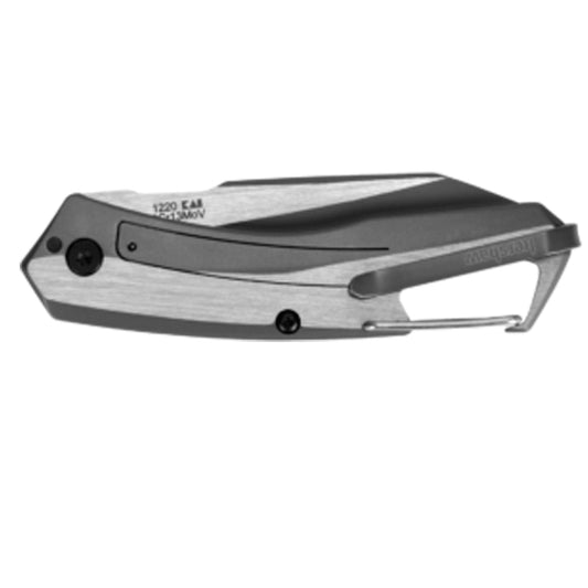 Blade Length 2.5 in. (6.4 cm) Blade Material 8Cr13MoV Blade Finish/Coating Titanium carbo-nitride coating, satin flats Blade Thickness 0.1 in. (2.55 mm) Closed Length 3.25 in. (8.3 cm) Handle Material G10, carbon fiber overlay front Handle Finish/Coating Titanium carbo-nitride coating steel back Handle Thickness 0.33 in. (8.4 mm) Overall Length 6.1 in. (15.6 cm) Weight 1.6 oz. (46 g)