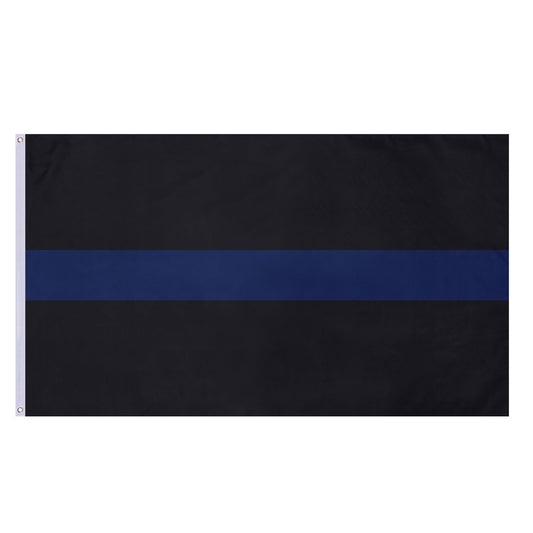Rothco’s Thin Blue Line Flag is the perfect item to show your support and respect for police and law enforcement officials.  Black Flag With Centered Blue Line Resilient Polyester Material Double Stitched To Prevent Fraying Thin Blue Line Flag Measures: 3’ X 5’ The Thin Blue Line Shows Respect And Support For Police And Law Enforcement Officials Proceeds From This Purchase Benefit Families Of Fallen First Responders