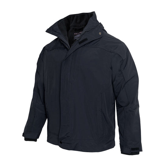 The complete all-weather jacket, Rothco’s 3-in-1 Jacket provides you with unparalleled warmth and protection against the elements with a waterproof, breathable outer shell and removable fleece liner. 