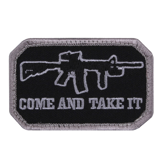 Come and Take It Patch with hook backing pairs perfectly with any of our hook & loop accessories including our Special Ops Jacket and or Tactical Vests. SIZE: 7.7x4.5CM www.defenceqstore.com.au