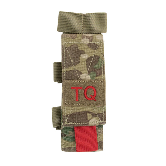 Rothco’s Tactical “TQ” Pouch is designed to hold your tourniquet and shears with an elastic hook & loop compartment and a hidden back pocket with a horizontal hook and loop strap that feeds through the handle of your shears.